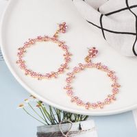 Fashion Women Rhinestone Large Circle Earrings Nhjj133666 main image 2