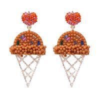 Fashion Women Rhinestone Ice Cream-shaped Earrings Multicolor Nhjj133689 main image 8