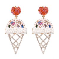 Fashion Women Rhinestone Ice Cream-shaped Earrings Multicolor Nhjj133689 main image 10