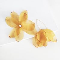 Fashion Women Chiffon Flower Earrings Nhjj133722 main image 2