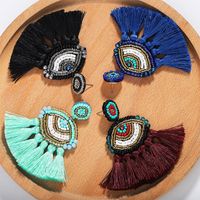 Fashion Women Hand-woven Beads Eye Earrings Nhjq133753 main image 4