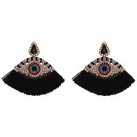 Fashion Women Rhinestone Tassel Eye Earrings Nhjq133756 main image 12