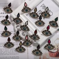 Fashion Women Rhinestone Eye-shaped Earrings Nhjq133802 main image 3
