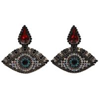 Fashion Women Rhinestone Eye-shaped Earrings Nhjq133802 main image 5