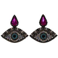 Fashion Women Rhinestone Eye-shaped Earrings Nhjq133802 main image 8