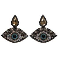 Fashion Women Rhinestone Eye-shaped Earrings Nhjq133802 main image 14