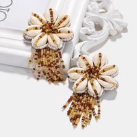 Fashion Women Handmade Beads Shell Earrings Nhjq133811 main image 3