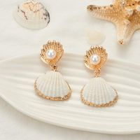 Fashion Natural Beads Shell Earrings Nhot133853 main image 5