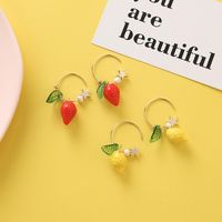Fashion Petite Star Lemon Strawberry Earrings Nhms134017 main image 1