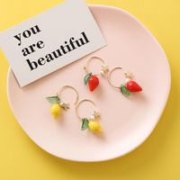 Fashion Petite Star Lemon Strawberry Earrings Nhms134017 main image 3