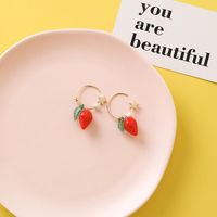 Fashion Petite Star Lemon Strawberry Earrings Nhms134017 main image 4