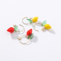 Fashion Petite Star Lemon Strawberry Earrings Nhms134017 main image 6