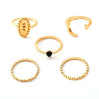 مجموعة مجوهرات أوروبية وأمريكية عابرة للحدود Moon Star Ring 5 مجموعات من مجموعة Mingyuan Street Jewelry Jewelry Jewelry Fei main image 4