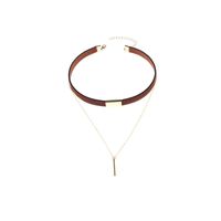 Simple Retro Metal Glossy Multi-layer Element Necklace Nhxr134051 main image 10