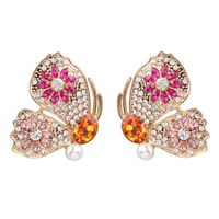 52394 Jujia Européen Et Américain Exagéré Célèbre Marque Papillon Zircon Avec Diamant Boucles D'oreilles Personnalisé Creative Couleur Boucles D'oreilles Femme Boucles D'oreilles sku image 1