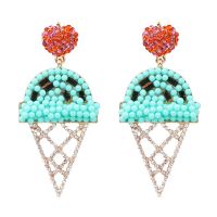 Pendientes De Helado De Diamantes De Las Mujeres De Moda Multicolor Nhjj133689 sku image 1