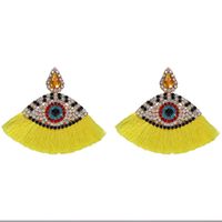 Fashion Women Rhinestone Tassel Eye Earrings Nhjq133756 sku image 1