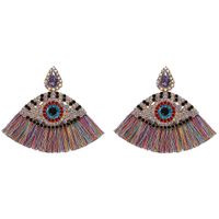 Fashion Women Rhinestone Tassel Eye Earrings Nhjq133756 sku image 2