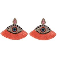 Fashion Women Rhinestone Tassel Eye Earrings Nhjq133756 sku image 3