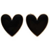 Fashion Women Alloy Heart Earrings Multicolor Nhjq133786 sku image 4