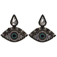Fashion Women Rhinestone Eye-shaped Earrings Nhjq133802 sku image 4