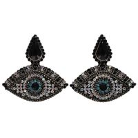 Fashion Women Rhinestone Eye-shaped Earrings Nhjq133802 sku image 5