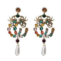 Vintage Beads And Rhinestone Earrings Nhjj133827 sku image 1