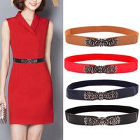 Fashion Retro Woman Leather Rose Waist Belt Strap For Dress Jeans Nhpo134069 main image 2
