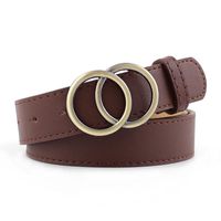 Fashion Woman Leather Metal Double Buckle Belt Strap For Dress Jeans Nhpo134073 main image 6