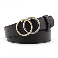 Fashion Woman Leather Metal Double Buckle Belt Strap For Dress Jeans Nhpo134073 main image 7