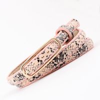 Fashion Woman Leather Metal Buckle Stone Thin Belt Strap For Dress Jeans Nhpo134075 main image 6