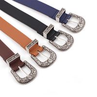 Fashion Woman Leather Metal Buckle Carved Belt Strap For Dress Jeans Nhpo134109 main image 4