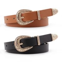 Fashion Retro Woman Leather Metal Buckle Belt Strap For Dress Jeans Nhpo134118 main image 1