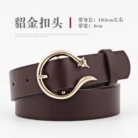 Fashion Woman Leather Metal Buckle Belt Strap For Dress Jeans Nhpo134126 main image 1