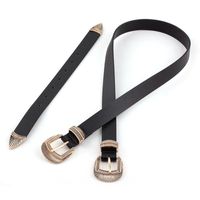 Fashion Woman Leather Metal Double Buckle Belt Strap For Dress Jeans Nhpo134144 main image 7