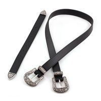 Fashion Woman Leather Metal Double Buckle Belt Strap For Dress Jeans Nhpo134144 main image 8