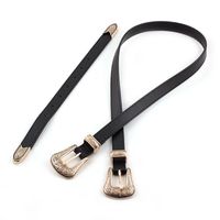 Fashion Woman Leather Metal Double Buckle Belt Strap For Dress Jeans Nhpo134144 main image 9
