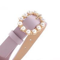 Fashion Woman Faux Leather Beads Buckle Belt Strap For Dress Jeans Black Red Purple Nhpo134155 main image 5