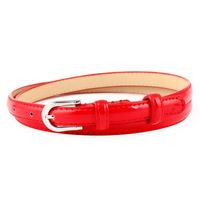 Fashion Woman Faux Leather Metal Thin Belt Strap For Dress Jeans Candy Color Nhpo134156 main image 10