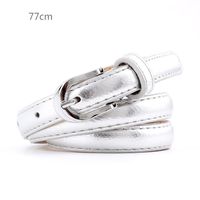 Fashion Woman Faux Leather Metal Thin Belt Strap For Dress Jeans Candy Color Nhpo134156 main image 12