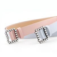 Fashion Woman Faux Leather Beads Buckle Belt Strap For Jeans Dress Multicolor Nhpo134173 main image 5