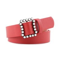 Fashion Woman Faux Leather Beads Buckle Belt Strap For Jeans Dress Multicolor Nhpo134173 main image 6