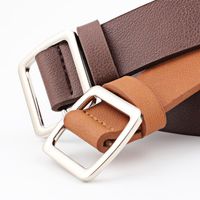 Fashion Woman Imitation Leather Smooth Buckle Belt Strap For Jeans Dress Multicolor Nhpo134178 main image 3