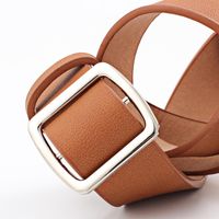 Fashion Woman Imitation Leather Smooth Buckle Belt Strap For Jeans Dress Multicolor Nhpo134178 main image 5