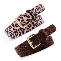 Fashion Woman Imitation Leather Leopard Metal Buckle Belt Strap For Jeans Dress Multicolor Nhpo134184 main image 1
