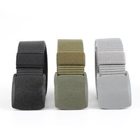 Fashion Men Canvas Smooth Buckle Thin Belt Strap For Pants Multicolor Nhpo134189 main image 2