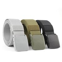 Fashion Men Canvas Smooth Buckle Thin Belt Strap For Pants Multicolor Nhpo134189 main image 3