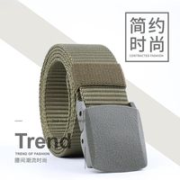 Fashion Men Canvas Smooth Buckle Thin Belt Strap For Pants Multicolor Nhpo134189 main image 4