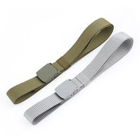 Fashion Men Canvas Smooth Buckle Thin Belt Strap For Pants Multicolor Nhpo134189 main image 5