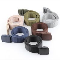 Fashion Men Canvas Smooth Buckle Thin Belt Strap For Pants Multicolor Nhpo134189 main image 6